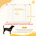 Charger l'image dans la visionneuse de la galerie, 29"-39" Wide Pet Gate with Door Dog Gate and Barrier Indoor for Stairs, 30 Inch Tall Pressure-Mounted Safety Gate, White
