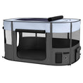 Load image into Gallery viewer, Dog Pen, Pet Playpen, Portable Foldable Dog Cat Playpen Soft Pet Cage with Storage Bag for Puppies, Rabbits, Kittens, Guinea Pigs, 114 x 89 x 59cm - Grey
