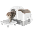 Load image into Gallery viewer, Stainless Steel Cat Litter Box with Removable Lid, Extra Large Enclosed Litter Box with High Sided, Mats, Scoop, Odor Free, Non-Sticky, Anti-Leakage, Easy Clean, for Big Cat