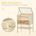 Load image into Gallery viewer, PawHut 3-Tier Wooden Hamster Cage Mice and Rat Cage Small Animals Hutch with Openable Top, Front Door, Storage Shelf, Natural Wood