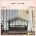 Load image into Gallery viewer, PawHut Outdoor Wicker Dog House with Canopy, Rattan Dog Bed with Soft Cushion Removable Cover for Medium and Large Dogs, Charcoal Gray