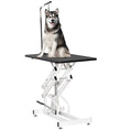 Charger l'image dans la visionneuse de la galerie, 43"L Hydraulic Dog Grooming Table, Deluxe Professional Z-Lift Adjustable Height UP 440lbs for Small Medium Large Pet Dogs, with Safety Leash - Black