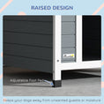Load image into Gallery viewer, Dog Kennel Outdoor Wooden Dog House with Removable Floor, Elevated Pet Shelter, Anti-Corrosion Wood, for Medium Dogs, 82H x 75W x 88Dcm - Grey