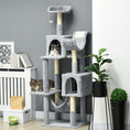 Load image into Gallery viewer, Tall Cat Tree for Indoor Cats, 70" Multi-Level Cat Tower with Hammock, Cat Bed, Cat Condo with Sisal Scratching Posts, Bluish Grey