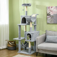 Load image into Gallery viewer, Tall Cat Tree for Indoor Cats, 70" Multi-Level Cat Tower with Hammock, Cat Bed, Cat Condo with Sisal Scratching Posts, Bluish Grey