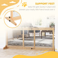 Load image into Gallery viewer, Free Standing Pet Gate, Wooden Foldable Dog Gate with 41"-72" Adjustable Length, Support Feet, Pet Barrier for Small Medium Dogs, for Stairway, Doorway, Hallway, Natural