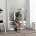 Load image into Gallery viewer, Pressure Fit Dog Stair Gate No Drilling Safety Gate Auto Close for Doorways, Hallways, 74-100cm Adjustable, 94cm Tall, White