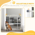 Load image into Gallery viewer, Pressure Fit Dog Stair Gate No Drilling Safety Gate Auto Close for Doorways, Hallways, 74-100cm Adjustable, 94cm Tall, White