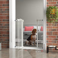 Load image into Gallery viewer, Pressure Fit Dog Stair Gate No Drilling Safety Gate Auto Close for Doorways, Hallways, 74-100cm Adjustable, 94cm Tall, White