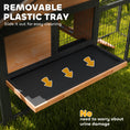 Charger l'image dans la visionneuse de la galerie, Rabbit Hutch Outdoor, 85"L Large Wooden Bunny Cage with Run Box, Removable Plastic Tray, Asphalt Roof, Ramp, Guinea Pig Cage for 2-3 Small Animals Backyard Garden, Yellow