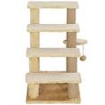 Load image into Gallery viewer, PawHut Cat Stairs, 2 in 1 Cat Tree Tower Pet Steps with Scratching Posts, Hanging Toy Ball, 4-Step Cat Climbing Tower for High Bed, Sofa, Indoor Use, Beige