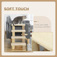 Load image into Gallery viewer, PawHut Cat Stairs, 2 in 1 Cat Tree Tower Pet Steps with Scratching Posts, Hanging Toy Ball, 4-Step Cat Climbing Tower for High Bed, Sofa, Indoor Use, Beige