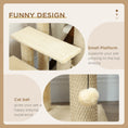 Load image into Gallery viewer, PawHut Cat Stairs, 2 in 1 Cat Tree Tower Pet Steps with Scratching Posts, Hanging Toy Ball, 4-Step Cat Climbing Tower for High Bed, Sofa, Indoor Use, Beige