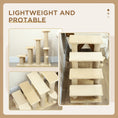 Load image into Gallery viewer, PawHut Cat Stairs, 2 in 1 Cat Tree Tower Pet Steps with Scratching Posts, Hanging Toy Ball, 4-Step Cat Climbing Tower for High Bed, Sofa, Indoor Use, Beige