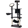 Load image into Gallery viewer, 60 Inch Cat Tree for Large Cats Adult, Tall Cat Tower with Scratching Posts and 2 Hammocks, Multi-Level Plush Kitten Condo for Indoor Cats with Dangling Balls, Dark Grey