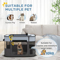 Load image into Gallery viewer, Dog Pen, Pet Playpen, Portable Foldable Dog Cat Playpen Soft Pet Cage with Storage Bag for Puppies, Rabbits, Kittens, Guinea Pigs, 84 x 64 x 53cm - Grey