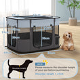 Load image into Gallery viewer, Dog Pen, Pet Playpen, Portable Foldable Dog Cat Playpen Soft Pet Cage with Storage Bag for Puppies, Rabbits, Kittens, Guinea Pigs, 84 x 64 x 53cm - Grey