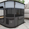 Load image into Gallery viewer, Dog Pen, Pet Playpen, Portable Foldable Dog Cat Playpen Soft Pet Cage with Storage Bag for Puppies, Rabbits, Kittens, Guinea Pigs, 84 x 64 x 53cm - Grey
