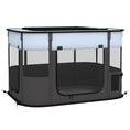 Load image into Gallery viewer, Dog Pen, Pet Playpen, Portable Foldable Dog Cat Playpen Soft Pet Cage with Storage Bag for Puppies, Rabbits, Kittens, Guinea Pigs, 84 x 64 x 53cm - Grey