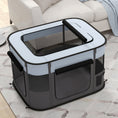 Load image into Gallery viewer, Dog Pen, Pet Playpen, Portable Foldable Dog Cat Playpen Soft Pet Cage with Storage Bag for Puppies, Rabbits, Kittens, Guinea Pigs, 84 x 64 x 53cm - Grey