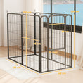 Load image into Gallery viewer, Dog Pen, 6 Panel Puppy Pen, Steel Dog Playpen, for Large Breeds, 100cm Tall, Black