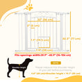 Load image into Gallery viewer, Dog Gate, Walk Through Pet Gate with Small Pet Door, Auto Close, for Doorways, House, Stair, 2 Extension Kits, Pressure Mount Kit, 30"-41" W x 30" H