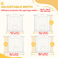Load image into Gallery viewer, Dog Gate, Walk Through Pet Gate with Small Pet Door, Auto Close, for Doorways, House, Stair, 2 Extension Kits, Pressure Mount Kit, 30"-41" W x 30" H