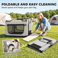 Charger l'image dans la visionneuse de la galerie, Pet Carrier Bag, Soft-Sided Dog Carrier for Extra Large Dogs, Portable Pet Travel Bag with Security Buckle Strap, Mesh Windows, Washable Cushion and Bowl, Light Grey