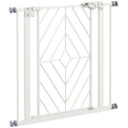 Load image into Gallery viewer, Pressure Fit Safety Gate for Doorways and Staircases, Dog Gate with Auto Closing Door, Pet Barrier for Hallways with Double Locking, Openings 74-80cm - White