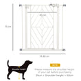 Load image into Gallery viewer, Pressure Fit Safety Gate for Doorways and Staircases, Dog Gate with Auto Closing Door, Pet Barrier for Hallways with Double Locking, Openings 74-80cm - White