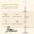 Load image into Gallery viewer, 8.5ft Cat Climbing Tree 5-Tier Kitty Activity Center Floor-to-Ceiling Cat Climber Toy with Scratching Post Play Rest Post Pet Furniture Beige