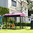 Load image into Gallery viewer, PawHut 8' x 4' x 6' Outdoor Dog Kennel, Dog Playpen with Rotating Bowl Holders, Walk-in Heavy Duty Dog Cage with Waterproof UV Protection Cover, Red