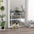 Load image into Gallery viewer, Dog Gate Stair Gate Pressure Fit Pets Barrier Auto Close for Doorway Hallway, 74-94cm Wide Adjustable, White