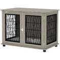 Load image into Gallery viewer, Dog Crate Furniture, Dog Cage with Soft Washable Cushion, Furniture-Style Pet Kennel Indoor House End Side Table for Small Medium Large Breeds, 100 x 60 x 73.5 cm, Grey