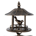 Load image into Gallery viewer, Outsunny 3-in-1 Garden Bird Bath Bowl Pedestal with Bird Feeder, Large Water Basin, Underneath Flower Planter, Antique Gold (Bronze)