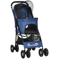Load image into Gallery viewer, Dog Pram Dog Stroller Pet Pushchair with Universal Wheels, Brake for Small Breeds - Blue
