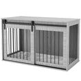 Load image into Gallery viewer, Dog Crate Furniture, Dog House Furniture Style for Extra Large Dogs, Dog Kennel with Removable Cushion for Indoor Use, 118 x 60 x 73 cm, Grey