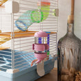 Load image into Gallery viewer, 5 Tiers Hamster Cage Portable Animal Travel Carrier Habitat with Exercise Wheels Play Tube Water Bottle Dishes House Ladder for Gerbils, Light Blue