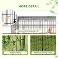 Load image into Gallery viewer, PawHut 73" L Metal Chicken Playpen, Small Animal Cage, Pet Playpen Yard Fence for Rabbits, Chinchillas with Roof for Indoor & Outdoor, 20"H, Green