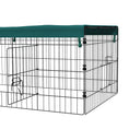 Load image into Gallery viewer, PawHut 73" L Metal Chicken Playpen, Small Animal Cage, Pet Playpen Yard Fence for Rabbits, Chinchillas with Roof for Indoor & Outdoor, 20"H, Green