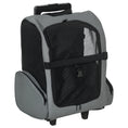 Load image into Gallery viewer, Pet Travel Backpack Bag Cat Puppy Dog Carrier w/ Trolley and Telescopic Handle Portable Stroller Wheel Luggage Bag (Grey)