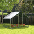Load image into Gallery viewer, Chicken Run Galvanised Walk-in Chicken Coop Hen Poultry House Cage Rabbit Hutch Pet Playpen Garden w/ Water-Resist Cover, 3 x 1.7 x 1.9m