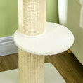Load image into Gallery viewer, 36"H Large Cat Scratching Post for Indoor Cats, Bold Cat Tree Multi-Level Kitty Tower with Sisal Mat Scratch Rope, Cat Bed, Removable Cushion, Perch, Cream White