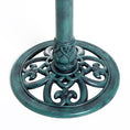 Load image into Gallery viewer, 50cm Bird Bath for Garden, Outdoor Birdbath Stand, Decorative Bird Drinking Stand with Scallop-like Pattern, Time-Worn Finish, Green