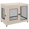 Load image into Gallery viewer, Dog Crate Furniture End Table w/ Soft Washable Cushion, Two Doors, Indoor Pet Kennel for Small Medium Large Dogs w/ Wire Mesh, Oak