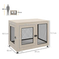 Load image into Gallery viewer, Dog Crate Furniture End Table w/ Soft Washable Cushion, Two Doors, Indoor Pet Kennel for Small Medium Large Dogs w/ Wire Mesh, Oak