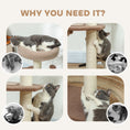Load image into Gallery viewer, Cat Tree for Indoor Cats, 88cm Cat Tower with Sisal Scratching Post, Hanging Ball, Large Cat Perch, Stairs, Cat Activity Centre for Kitten, Brown