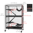 Load image into Gallery viewer, 5-Tier Rolling Small Animal Cage, Deluxe Guinea Pig Cage, Ferret Cage for Mink Chinchilla Kitten Rabbit, Small Pet Play House with Hammock Platform, Ramp, Tray, Dark Grey