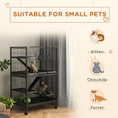 Load image into Gallery viewer, 5-Tier Rolling Small Animal Cage, Deluxe Guinea Pig Cage, Ferret Cage for Mink Chinchilla Kitten Rabbit, Small Pet Play House with Hammock Platform, Ramp, Tray, Dark Grey