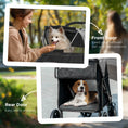 Load image into Gallery viewer, PawHut Dog Stroller for Large Medium Small Dogs up to 66 Lbs. 23.5" in Body Length, One-Click Foldable Pet Cat Stroller with Storage, Shock Absorption Wheels, Mesh Window, Safety Leash, Gray